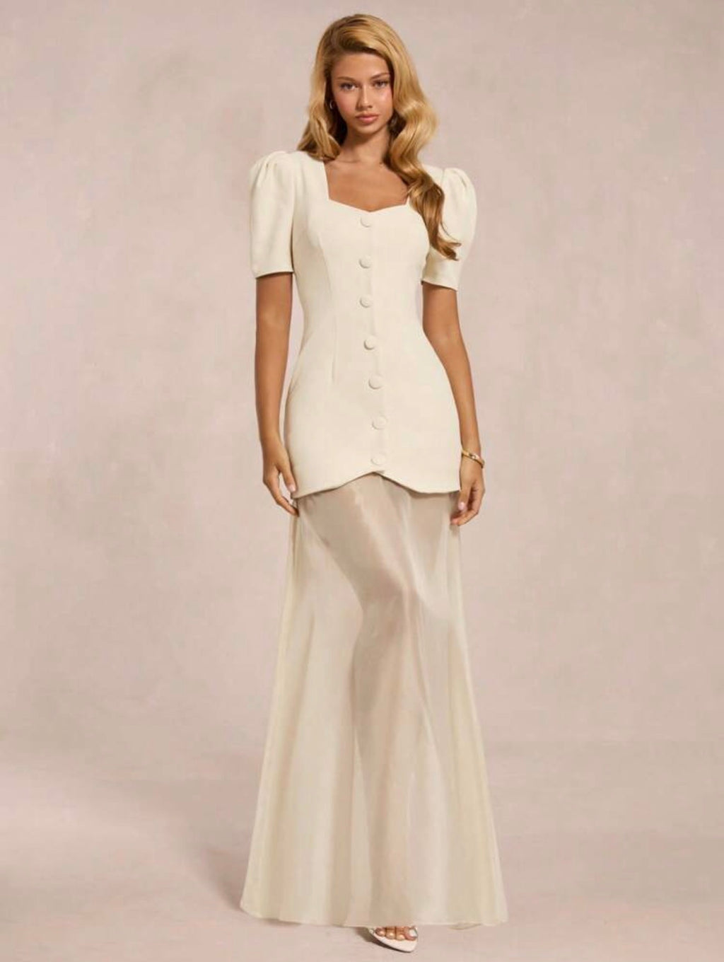 Ivory Elegance Maxi Dress