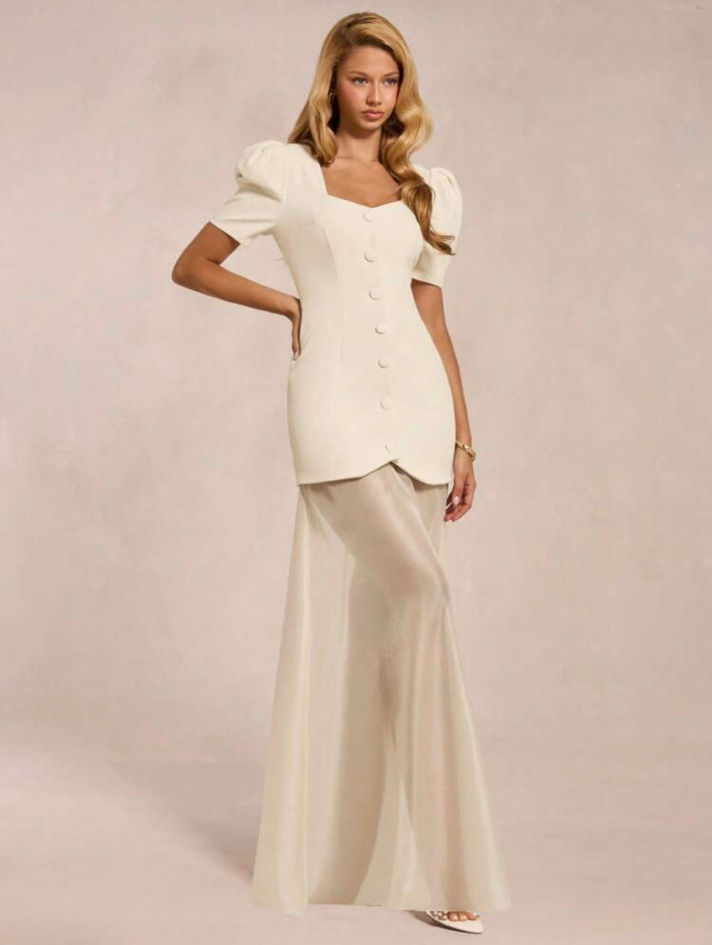Ivory Elegance Maxi Dress