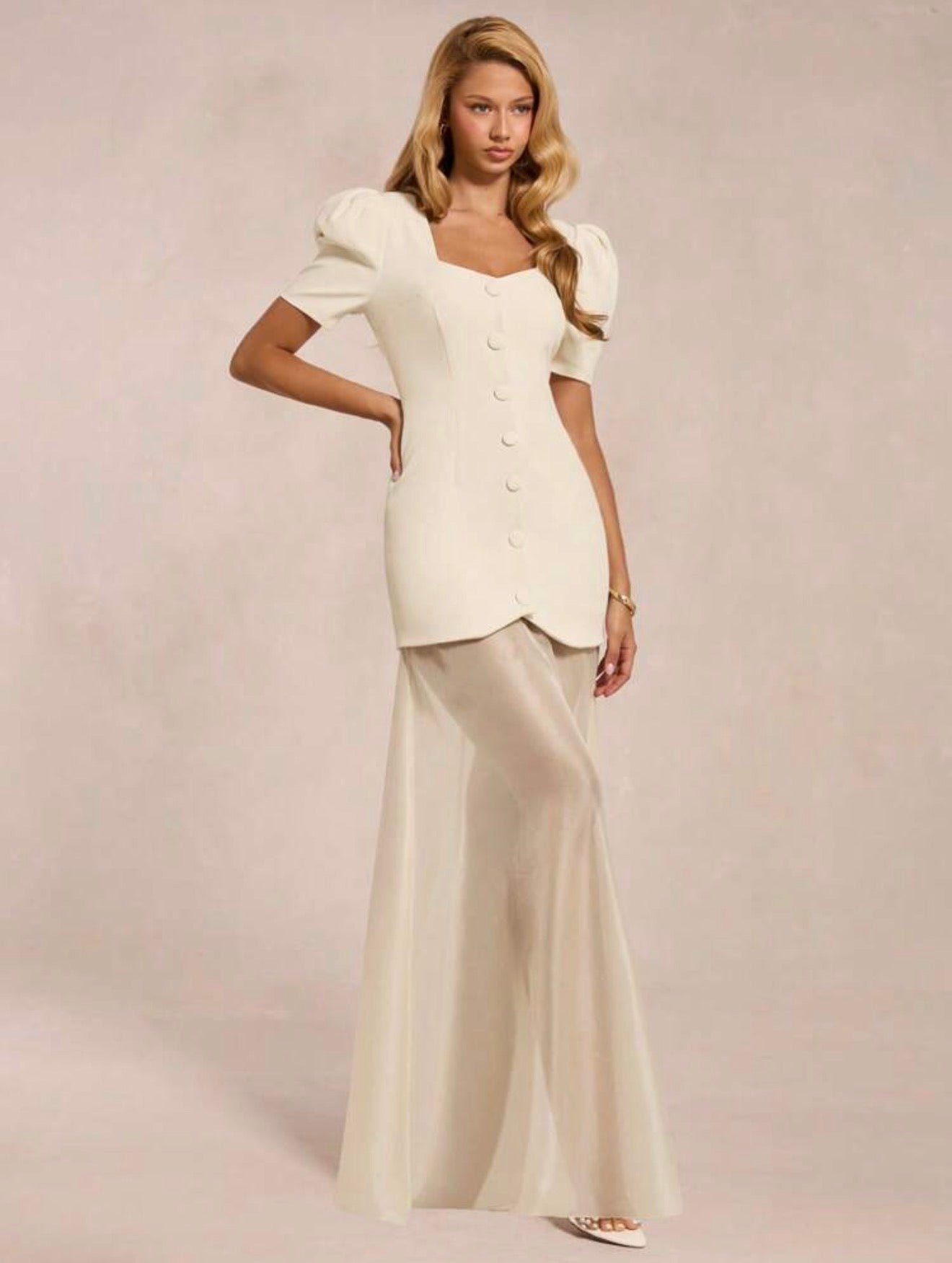 Ivory Elegance Maxi Dress
