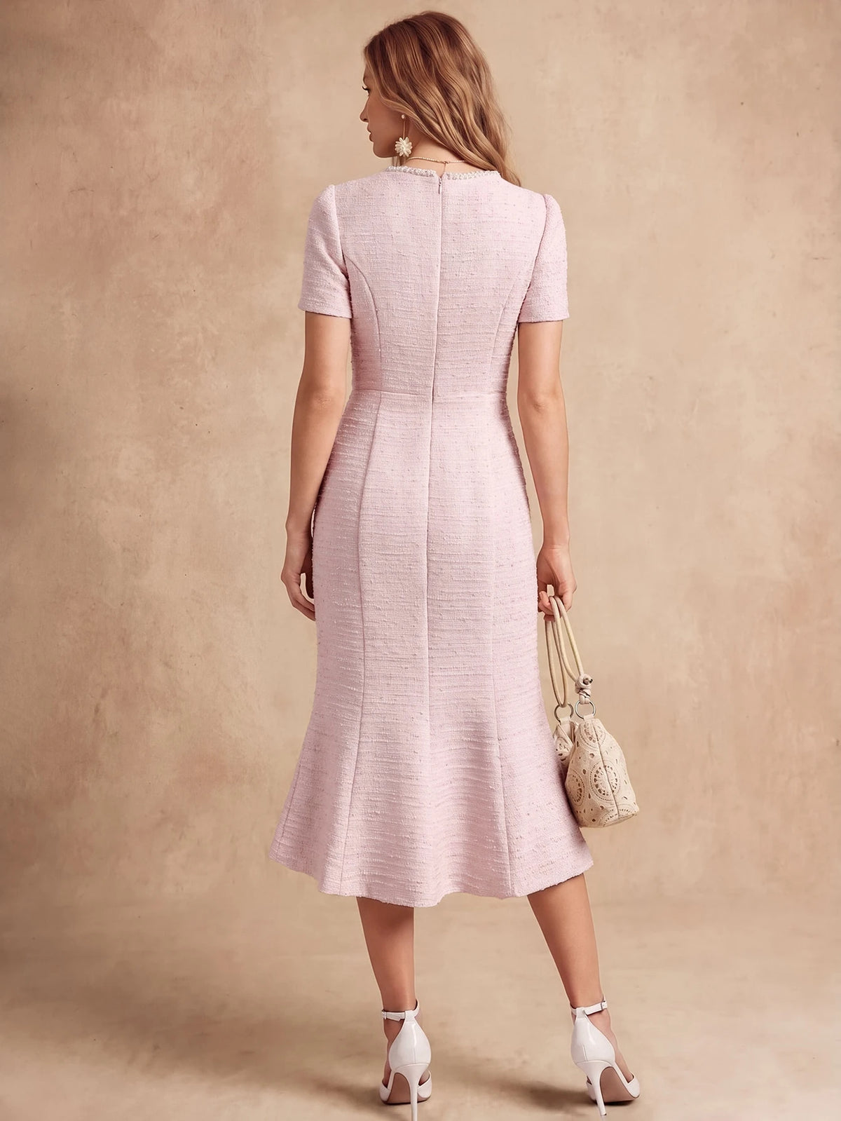 Celestine Pearl Tweed Dress