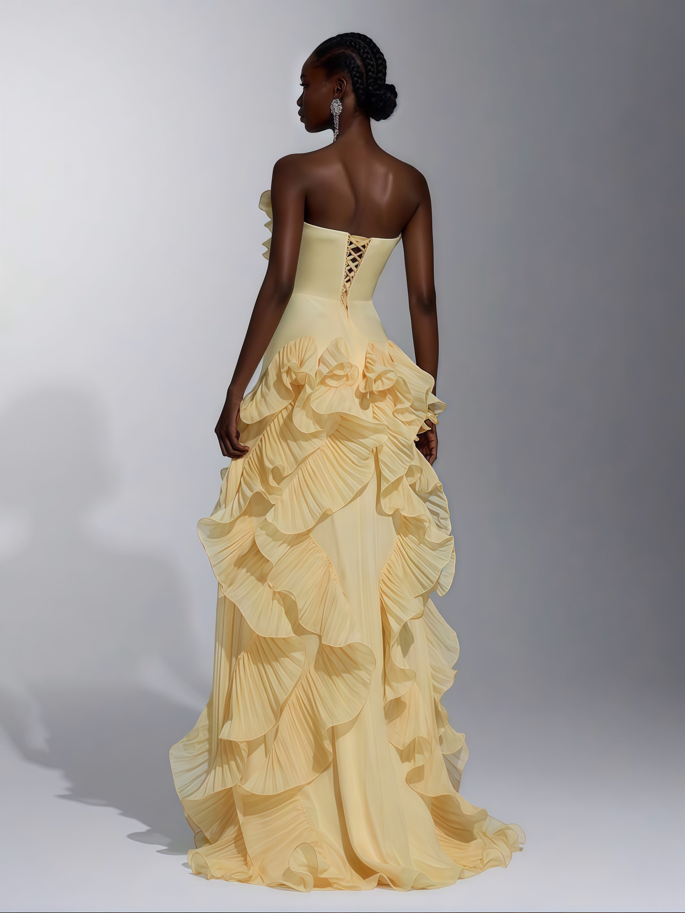 Buttercream Ruffle Couture Gown